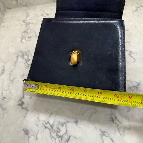 Classic Vintage Elegant Navy brass minibag Handbag - Picture 10 of 15
